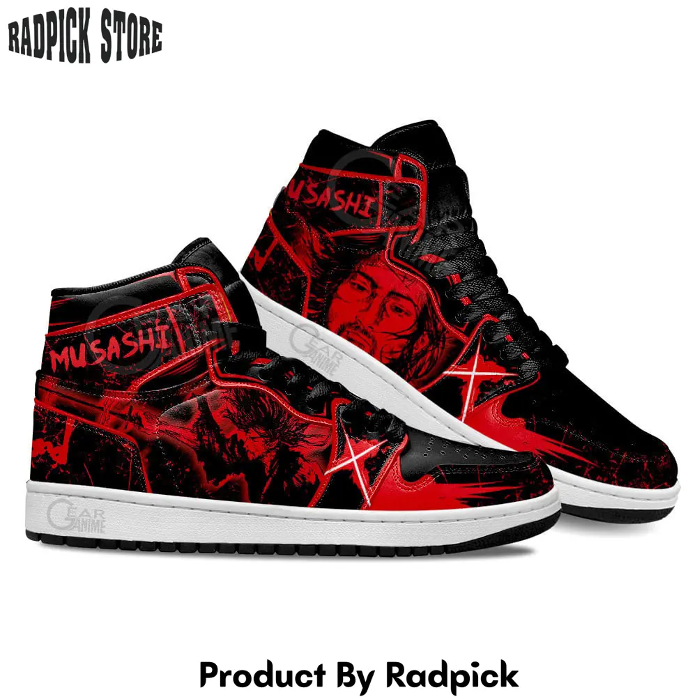Vagabond miyamoto musashi red air jordan high top sneakers anime mn13  rp0354709